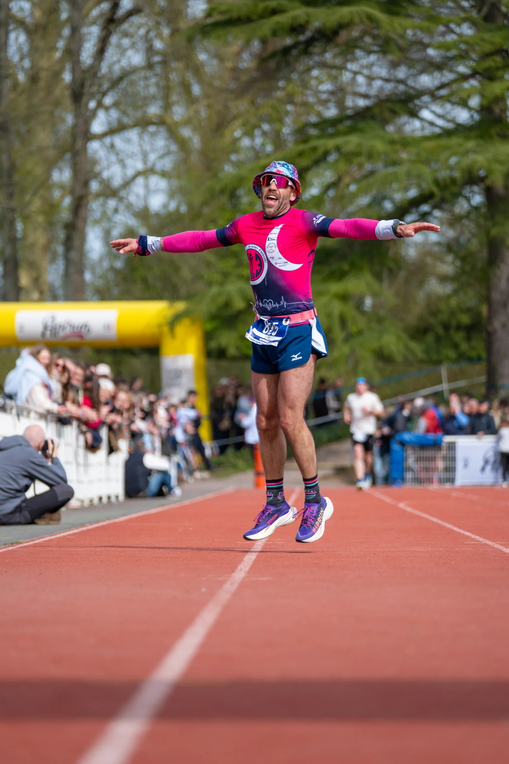 Coureurs sur les Foulées de Bayeux en Normandie